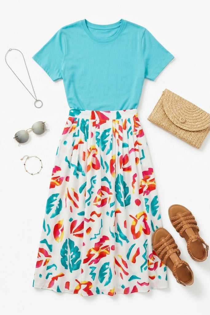 Vintage California Krush Summer Skirt-ThisBlueBird