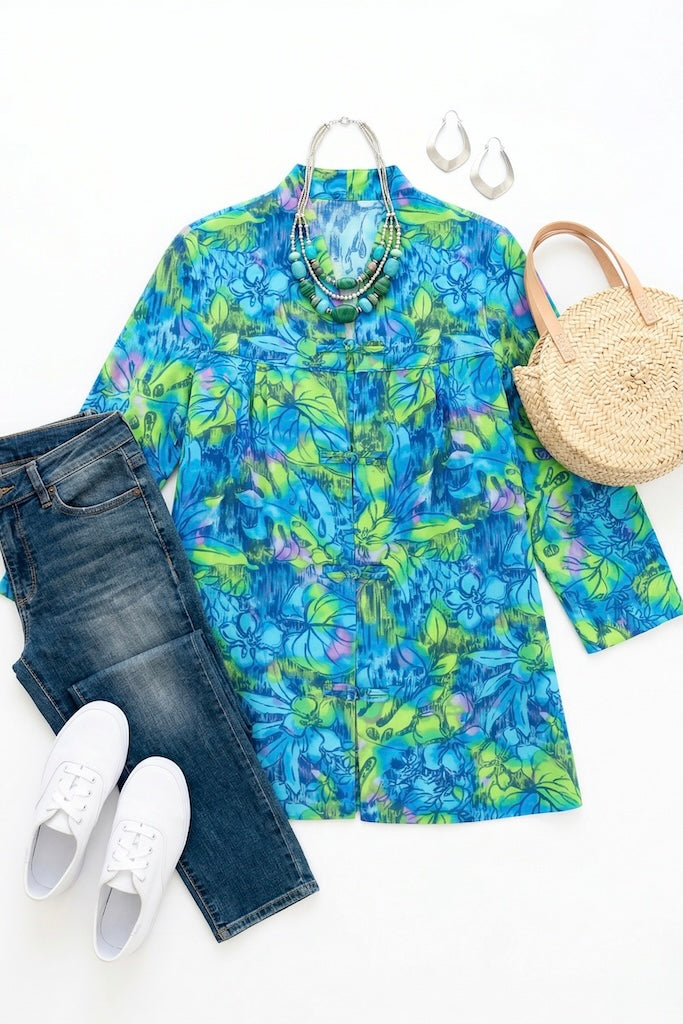 Vintage Cathay Hawaiian Tunic-ThisBlueBird