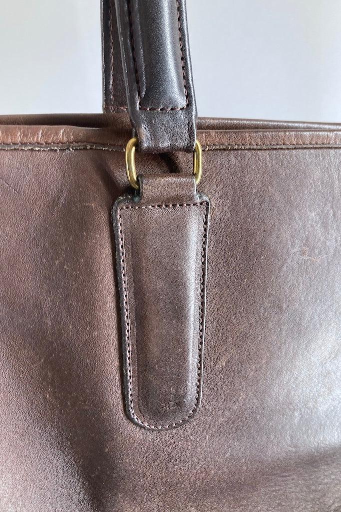Vintage 70's Coach NYC USA Leather Slim Handle Satchel Bag