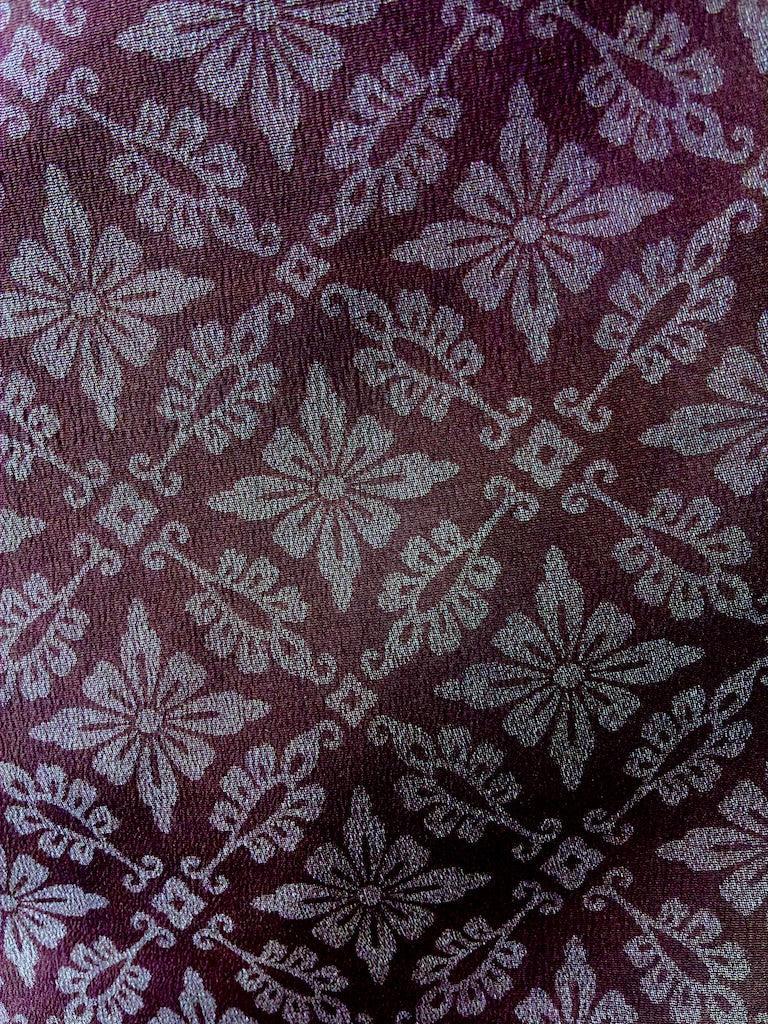 Vintage Dark Purple Silk Kimono-ThisBlueBird