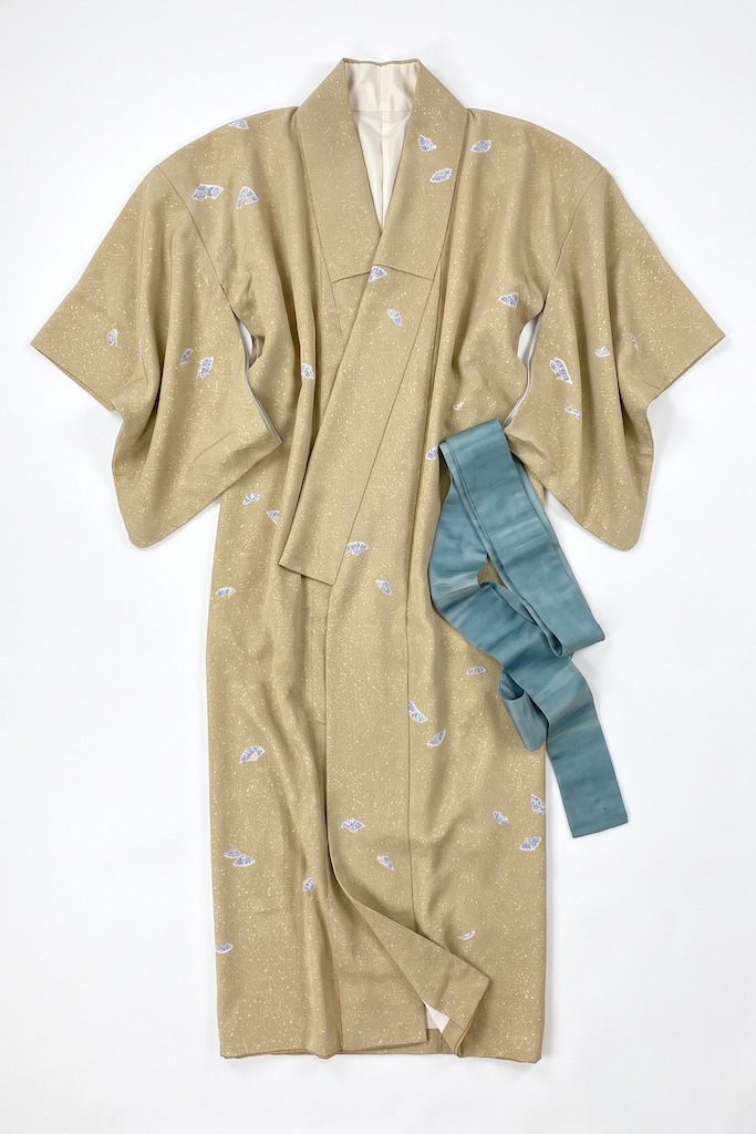 Vintage Delft Blue Sandstone Kimono Robe-ThisBlueBird