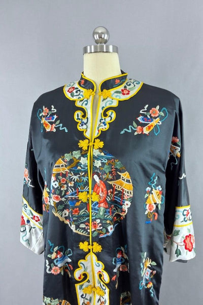 Vintage Embroidered Chinese Court Robe-ThisBlueBird
