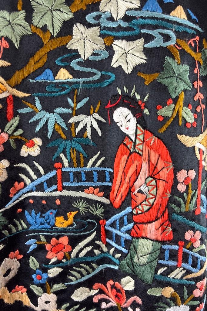 Vintage Embroidered Chinese Court Robe-ThisBlueBird