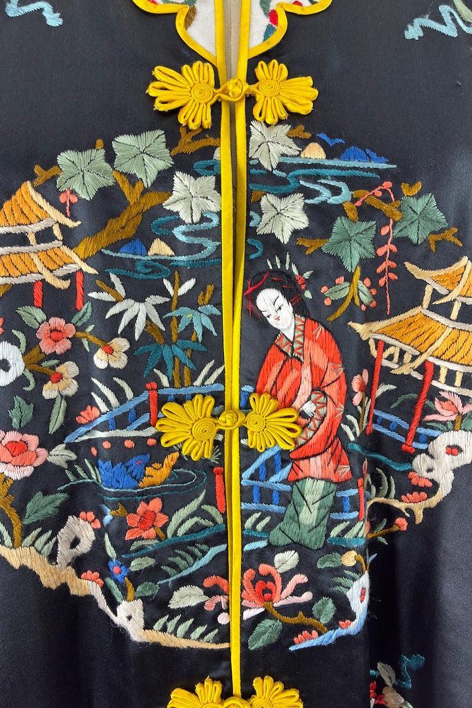 Vintage Embroidered Chinese Court Robe-ThisBlueBird