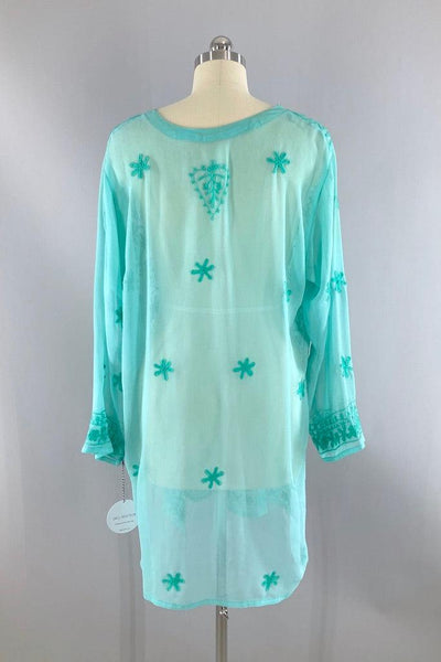 Vintage Embroidered Sheer Tunic-ThisBlueBird