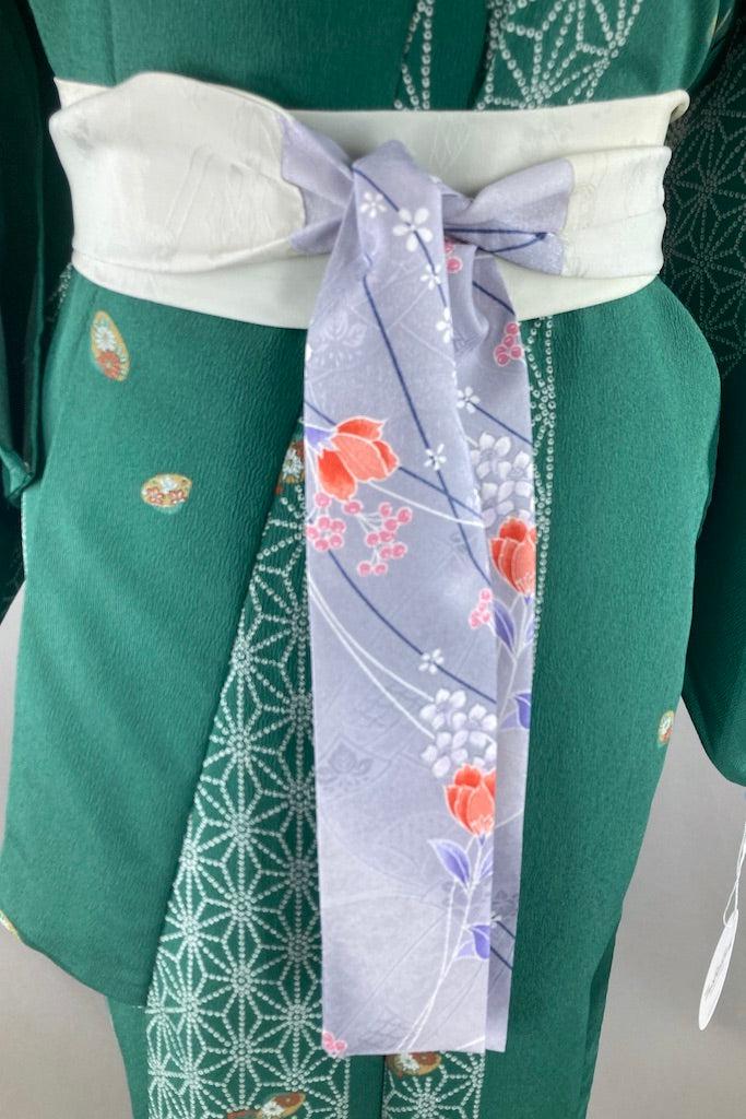 Vintage Emerald Green Kimono-ThisBlueBird