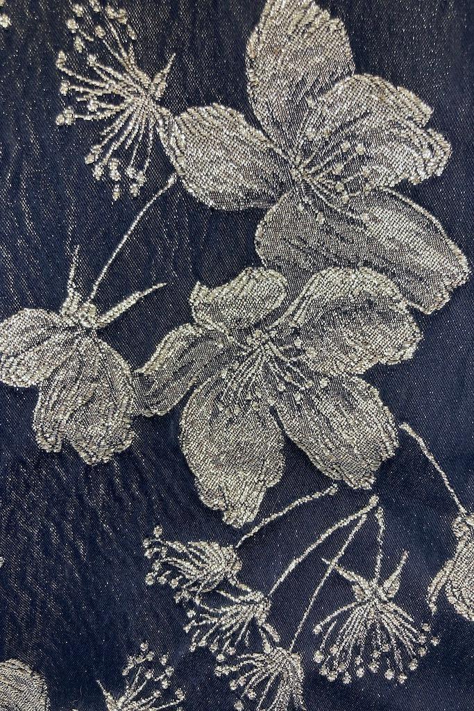 Vintage Gold Floral 80s Jacket-ThisBlueBird