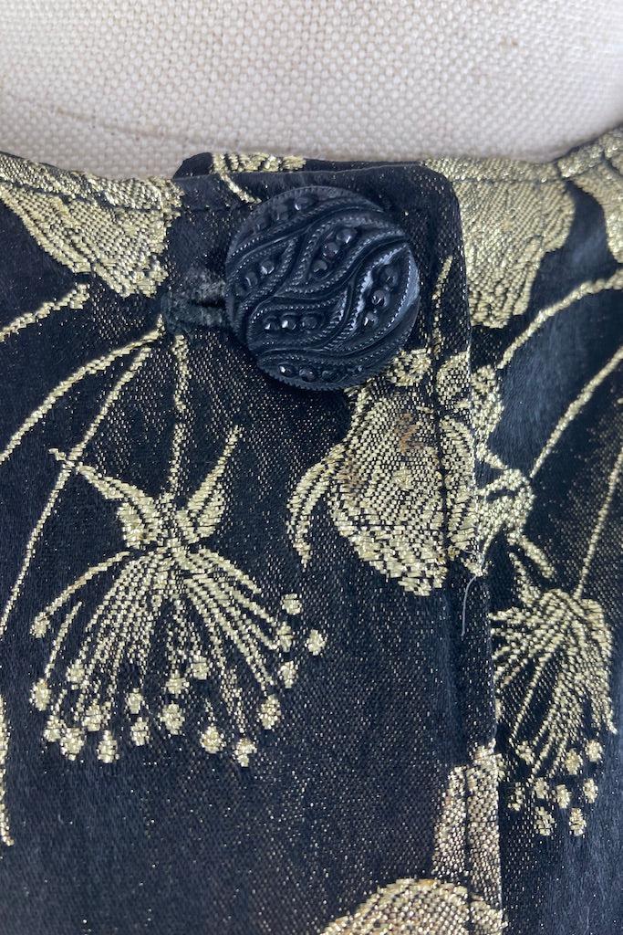 Vintage Gold Floral 80s Jacket-ThisBlueBird