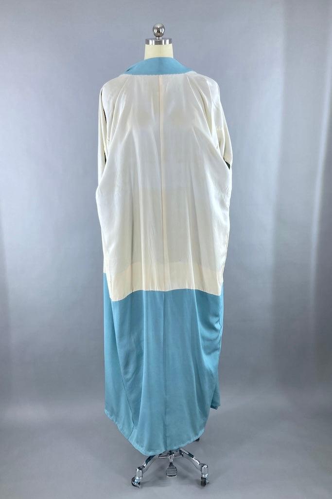 Vintage Golden River Boats Silk Kimono-ThisBlueBird
