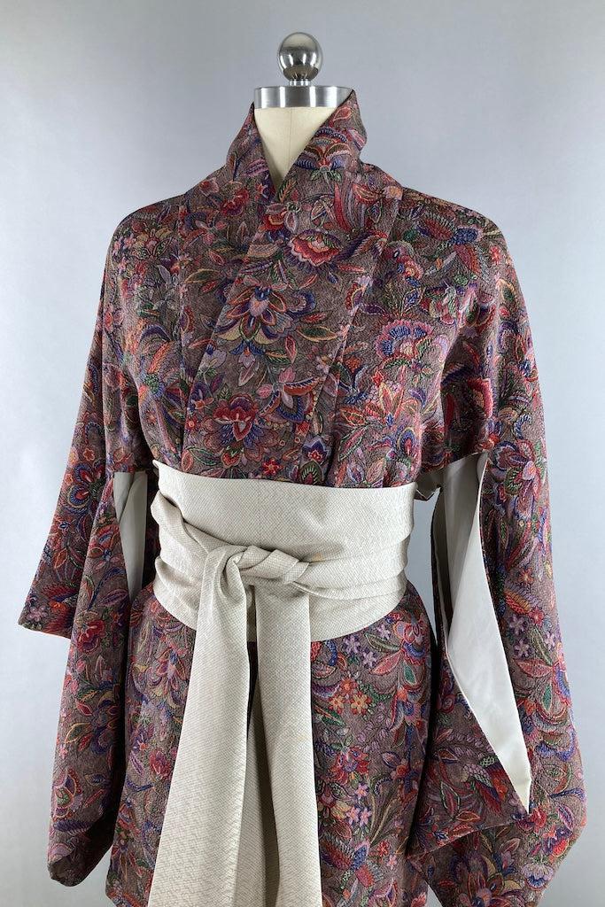Vintage Grey Gardens Silk Kimono-ThisBlueBird