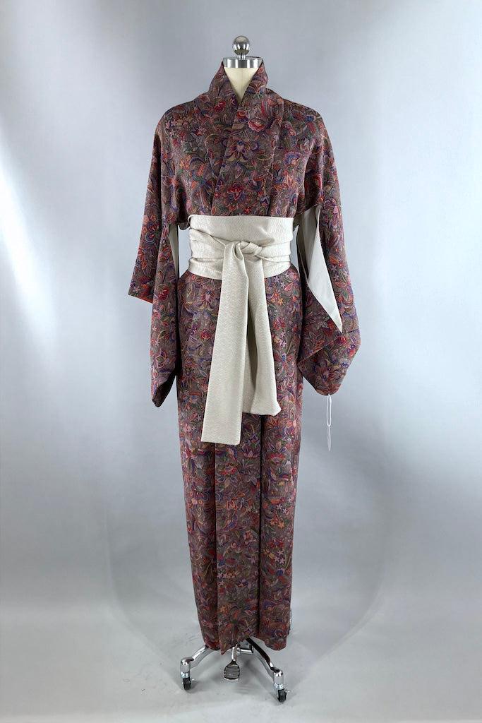 Vintage Grey Gardens Silk Kimono-ThisBlueBird