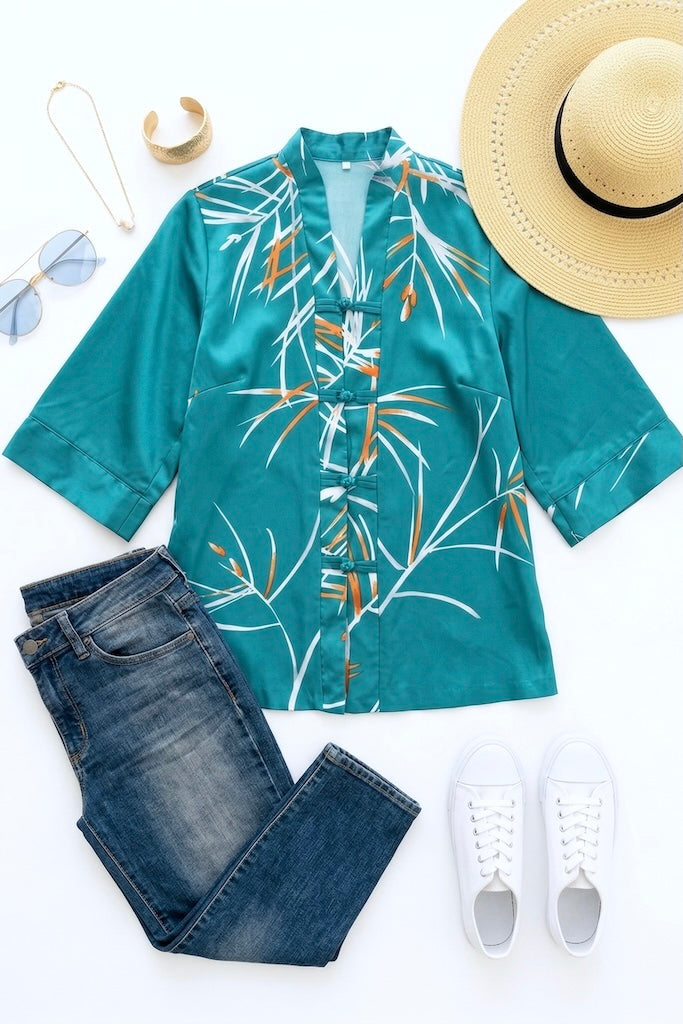 Vintage Hawaiian Print Tunic-ThisBlueBird