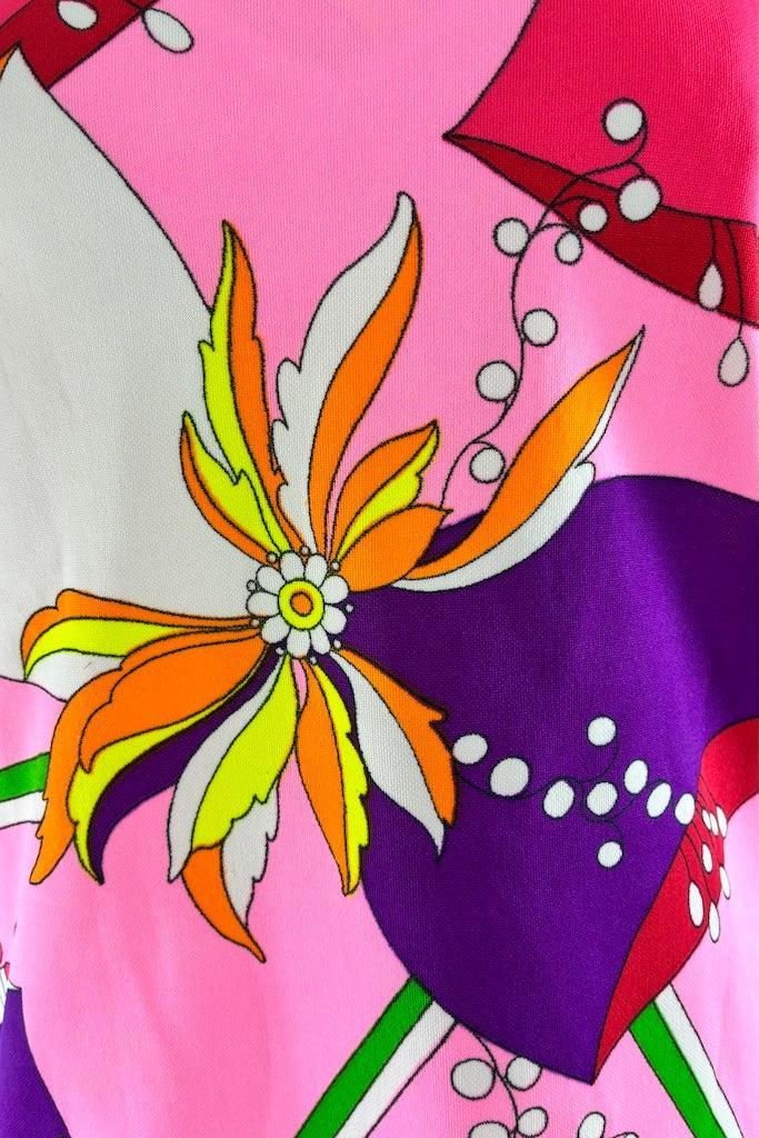 Vintage Hot Pink Mod Print Shirt-ThisBlueBird