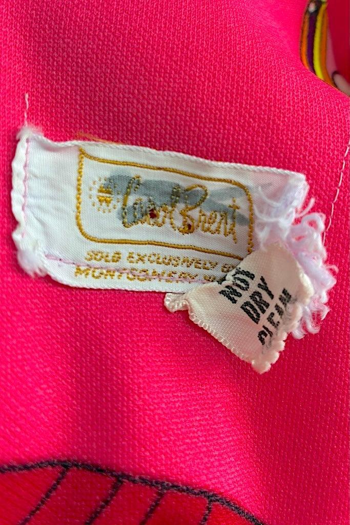 Vintage Hot Pink Mod Print Shirt-ThisBlueBird