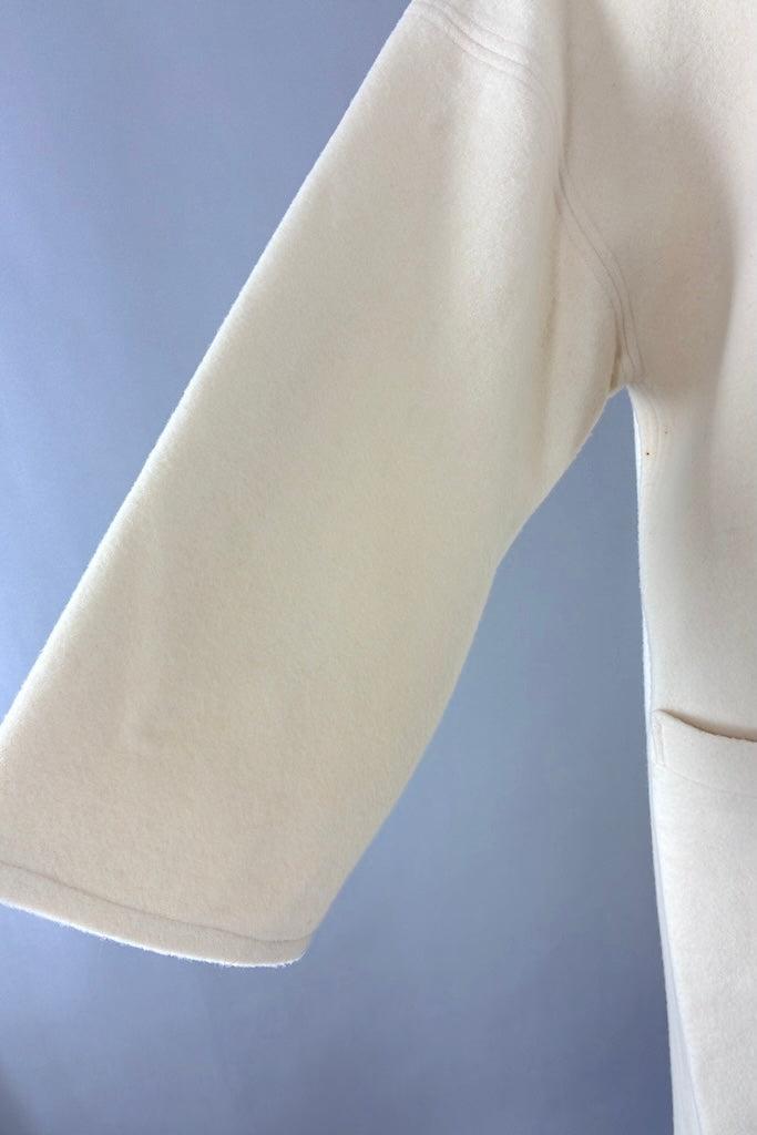 Vintage Ivory Duster Coat-ThisBlueBird