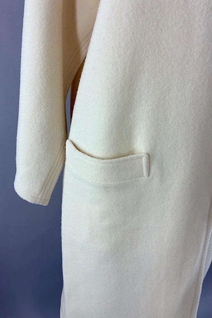 Vintage Ivory Duster Coat-ThisBlueBird