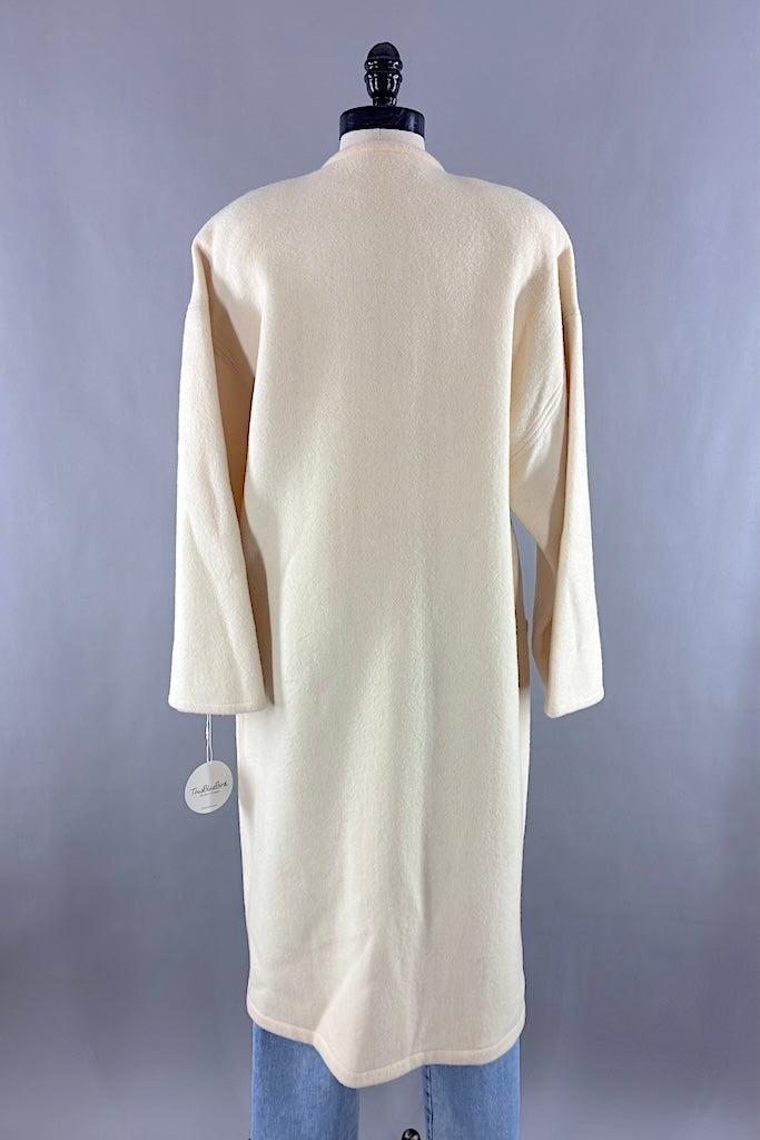 Vintage Ivory Duster Coat-ThisBlueBird
