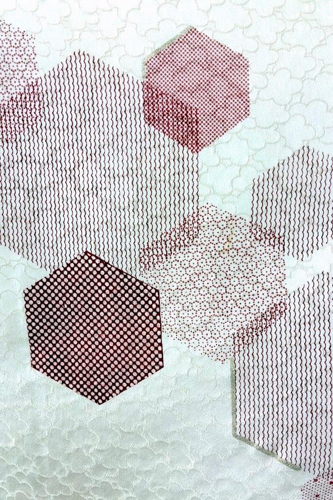 Vintage Ivory Hexagon Silk Kimono-ThisBlueBird