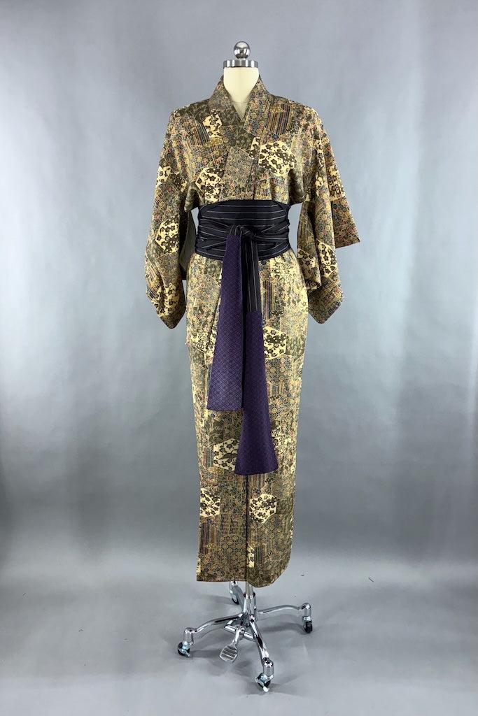 Vintage Ivory Print Kimono-ThisBlueBird