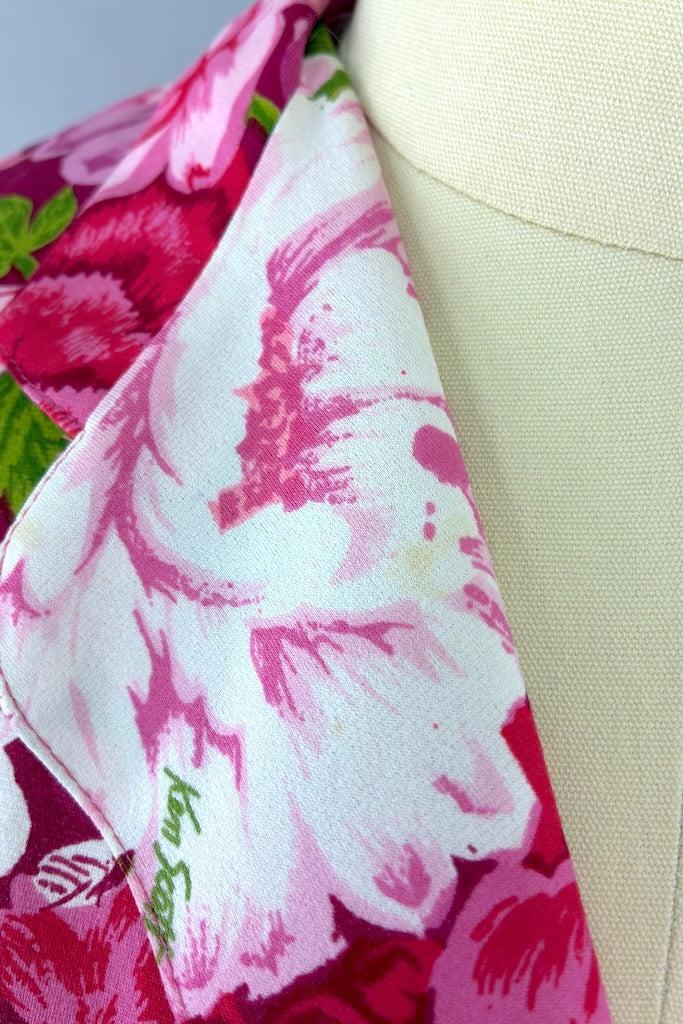Vintage Ken Scott Pink Floral Print Dress-ThisBlueBird