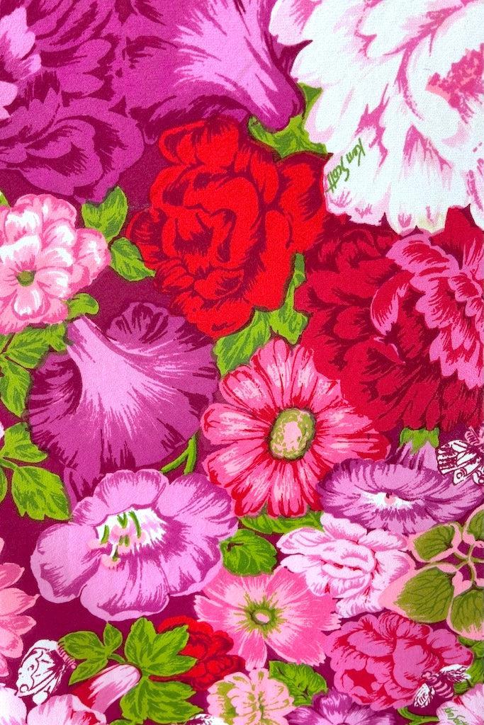 Vintage Ken Scott Pink Floral Print Dress-ThisBlueBird