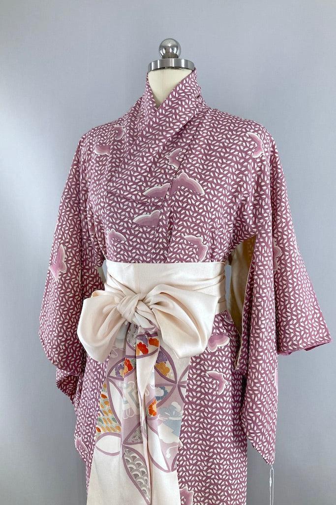 Vintage Lavender Butterflies Kimono-ThisBlueBird