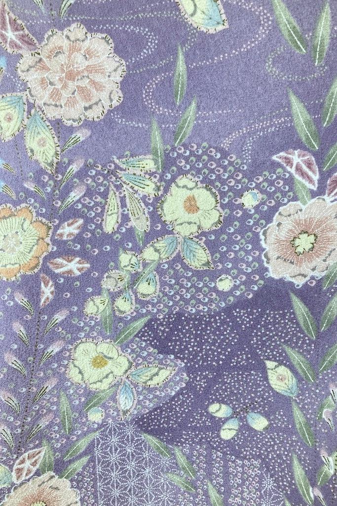 Vintage Lavender &amp; Green Kimono-ThisBlueBird