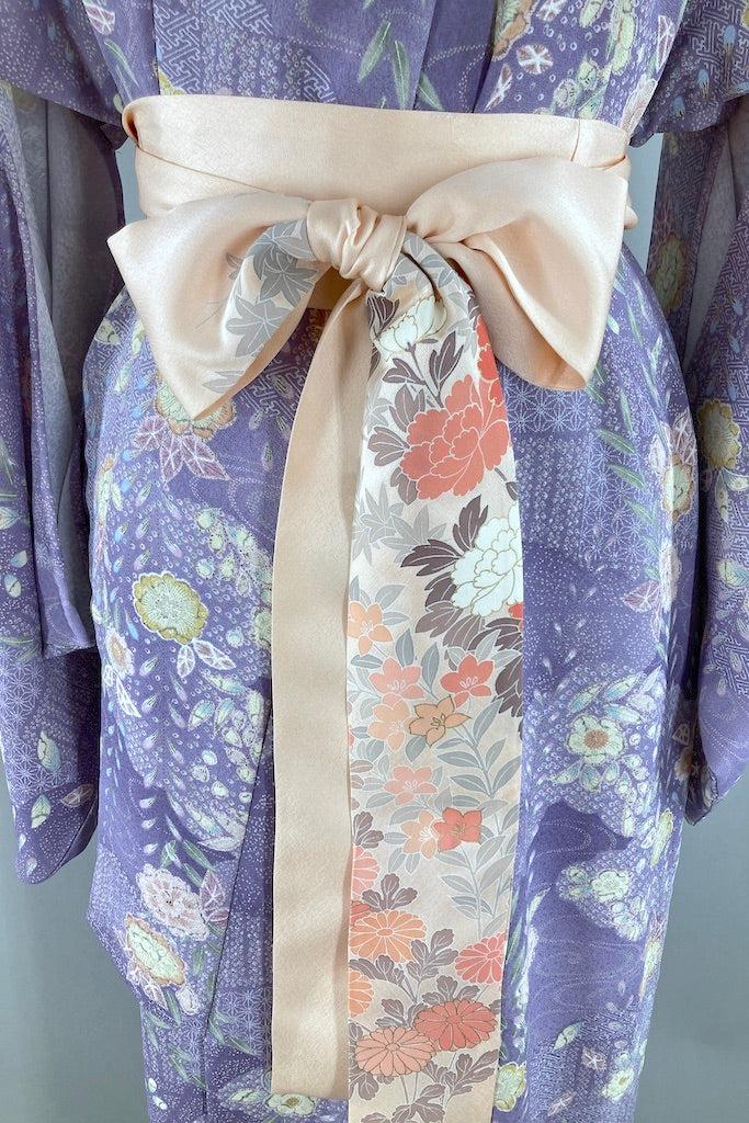 Vintage Lavender &amp; Green Kimono-ThisBlueBird