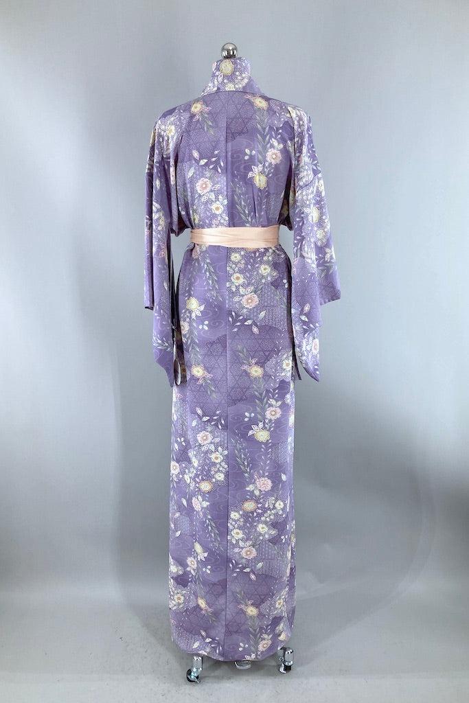 Vintage Lavender &amp; Green Kimono-ThisBlueBird