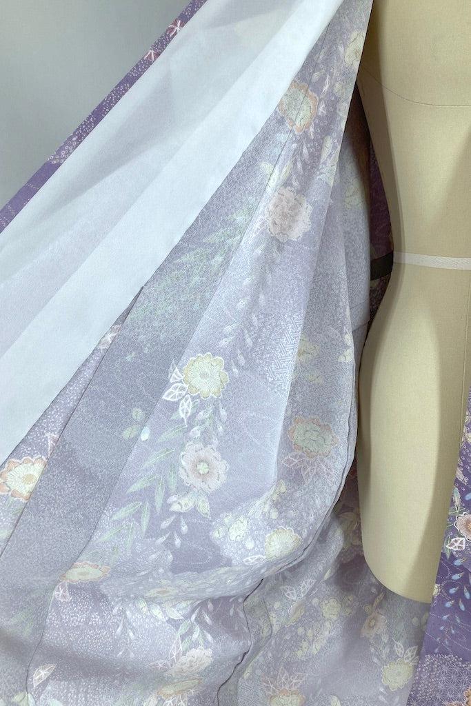 Vintage Lavender &amp; Green Kimono-ThisBlueBird