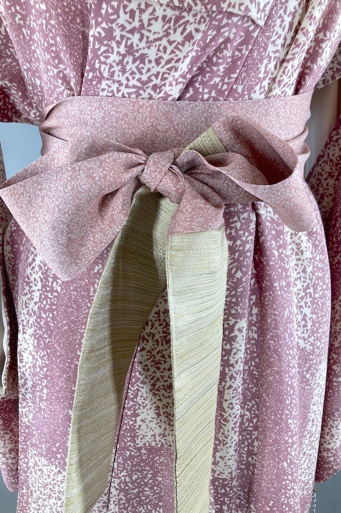 Vintage Lavender Silk Kimono Robe-ThisBlueBird