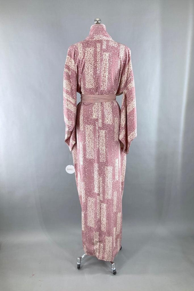 Vintage Lavender Silk Kimono Robe-ThisBlueBird