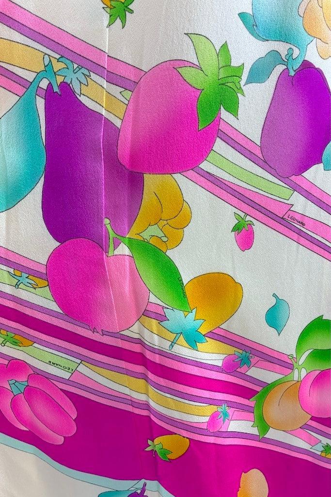 Vintage Leonard Neon Fruit Silk Kimono-ThisBlueBird