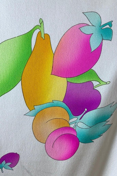 Vintage Leonard Neon Fruit Silk Kimono-ThisBlueBird