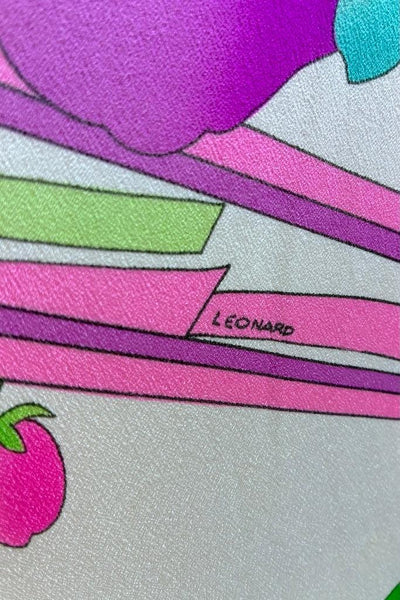 Vintage Leonard Neon Fruit Silk Kimono-ThisBlueBird