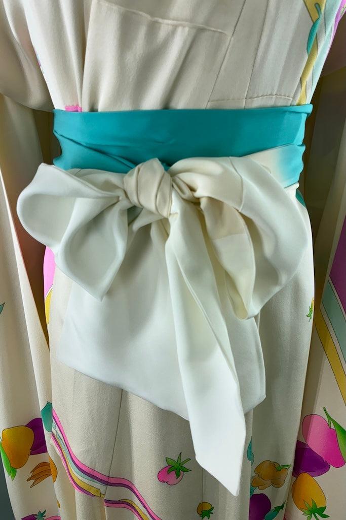 Vintage Leonard Neon Fruit Silk Kimono-ThisBlueBird