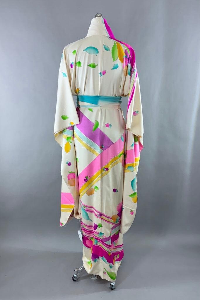 Vintage Leonard Neon Fruit Silk Kimono-ThisBlueBird