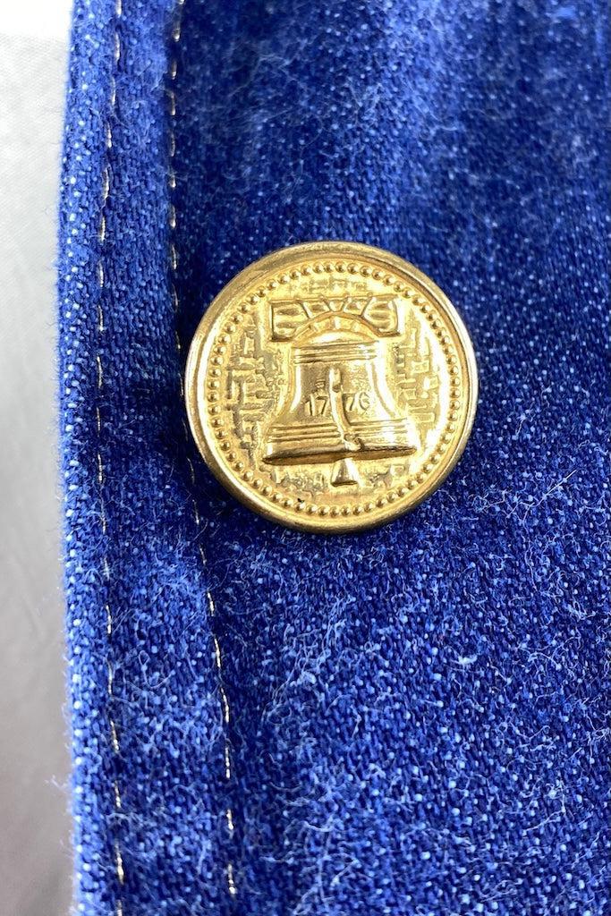 Vintage Liberty Bell Denim Blazer Jean Jacket-ThisBlueBird