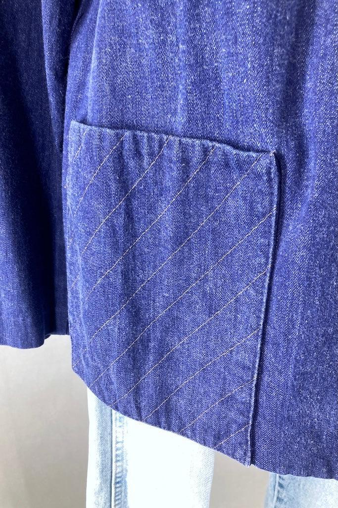 Vintage Liberty Bell Denim Blazer Jean Jacket-ThisBlueBird