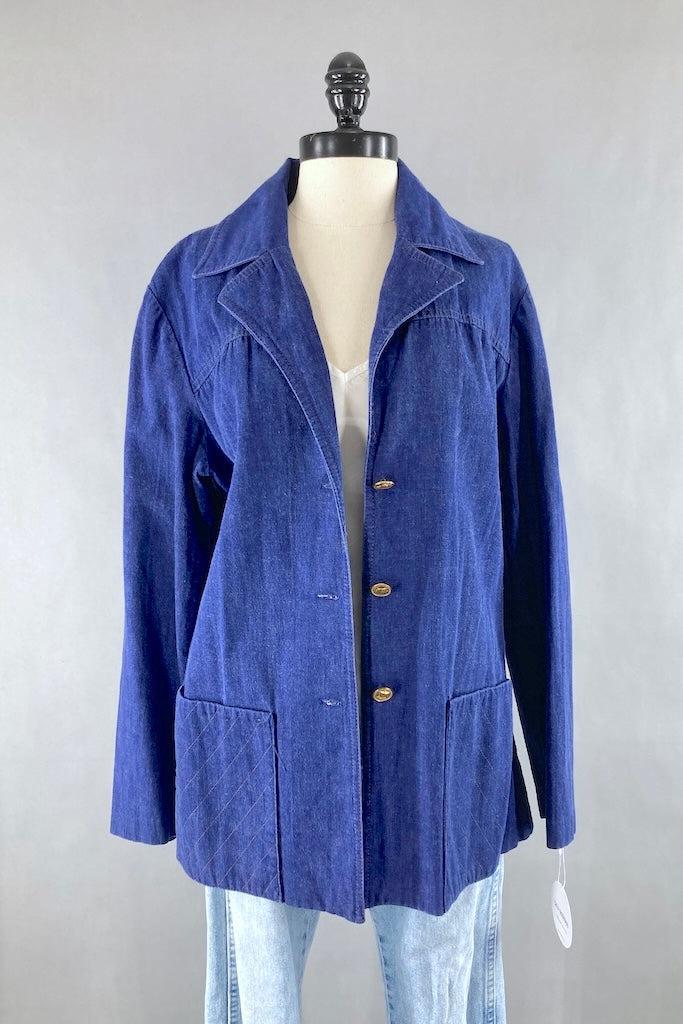 Vintage Liberty Bell Denim Blazer Jean Jacket-ThisBlueBird