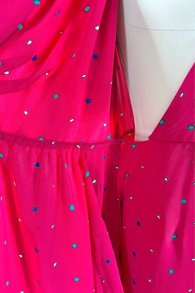 Vintage Liz Claiborne Pink Wrap Dress-ThisBlueBird