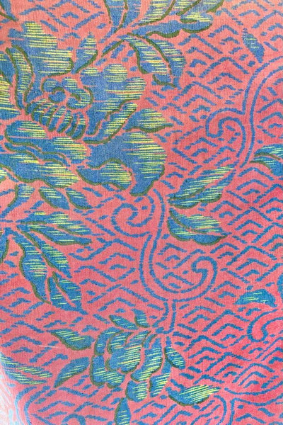 Vintage Maroon Floral Kimono Cardigan-ThisBlueBird