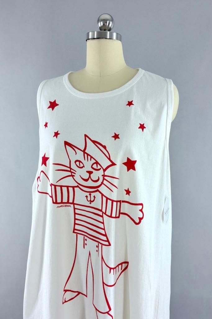 Vintage Marushka Sailor Cat Dress-ThisBlueBird