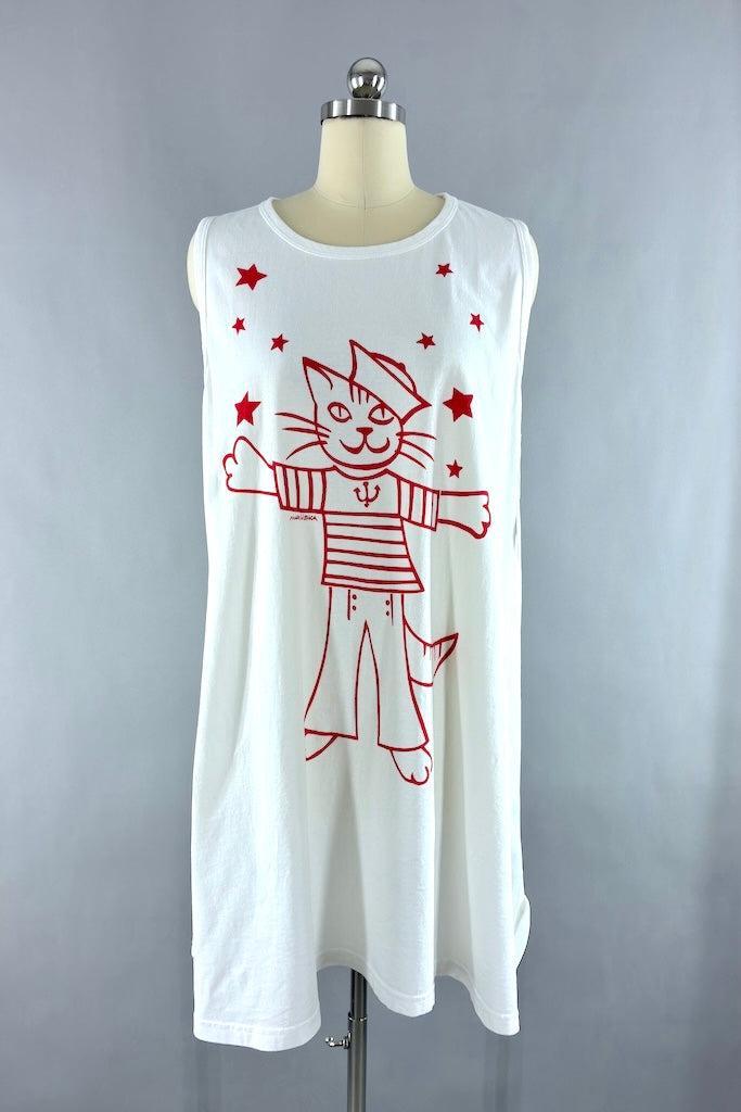 Vintage Marushka Sailor Cat Dress-ThisBlueBird