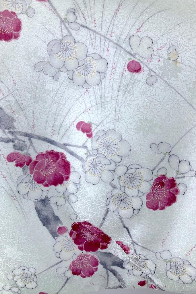 Vintage Minty Purple Cherry Blossom Kimono-ThisBlueBird