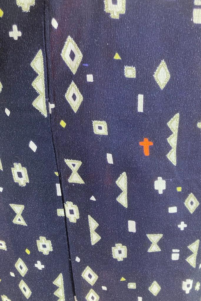 Vintage Navy Geometric Cotton Kimono-ThisBlueBird