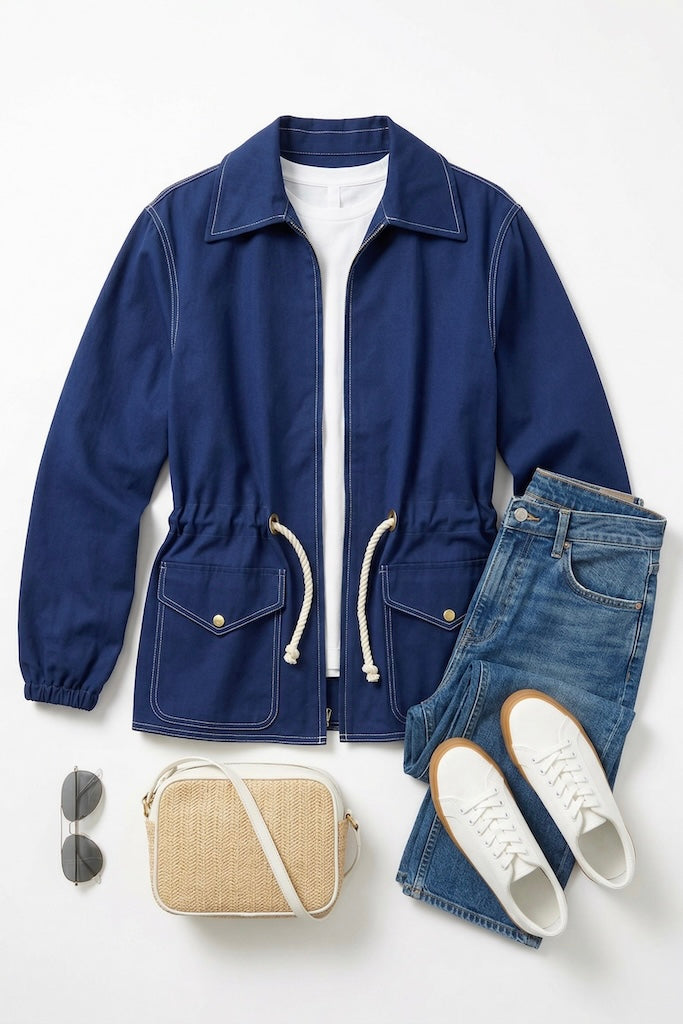 Vintage Navy Spring Jacket-ThisBlueBird