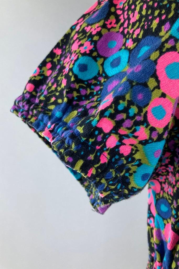 Vintage Neon Hawaiian Floral Maxi Dress-ThisBlueBird