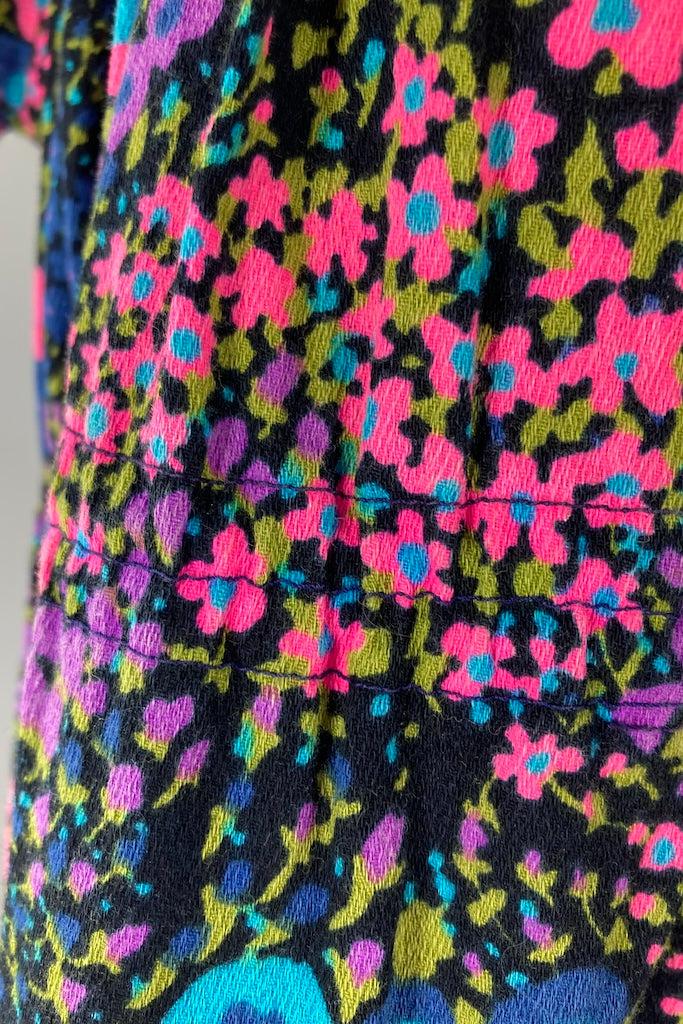 Vintage Neon Hawaiian Floral Maxi Dress-ThisBlueBird