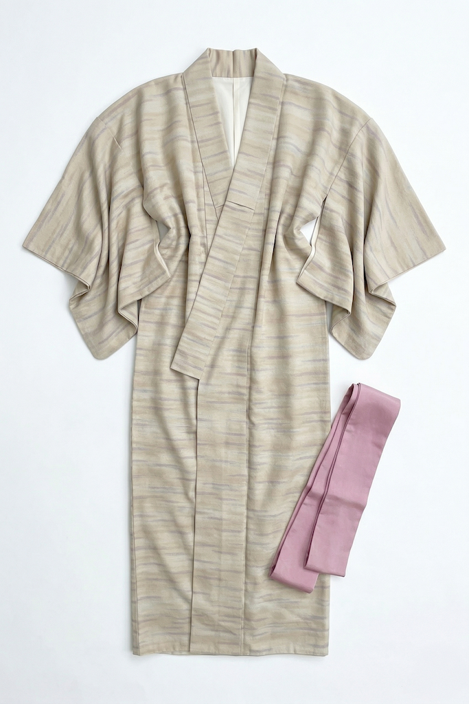 Vintage Ombre Watercolor Kimono Robe-ThisBlueBird